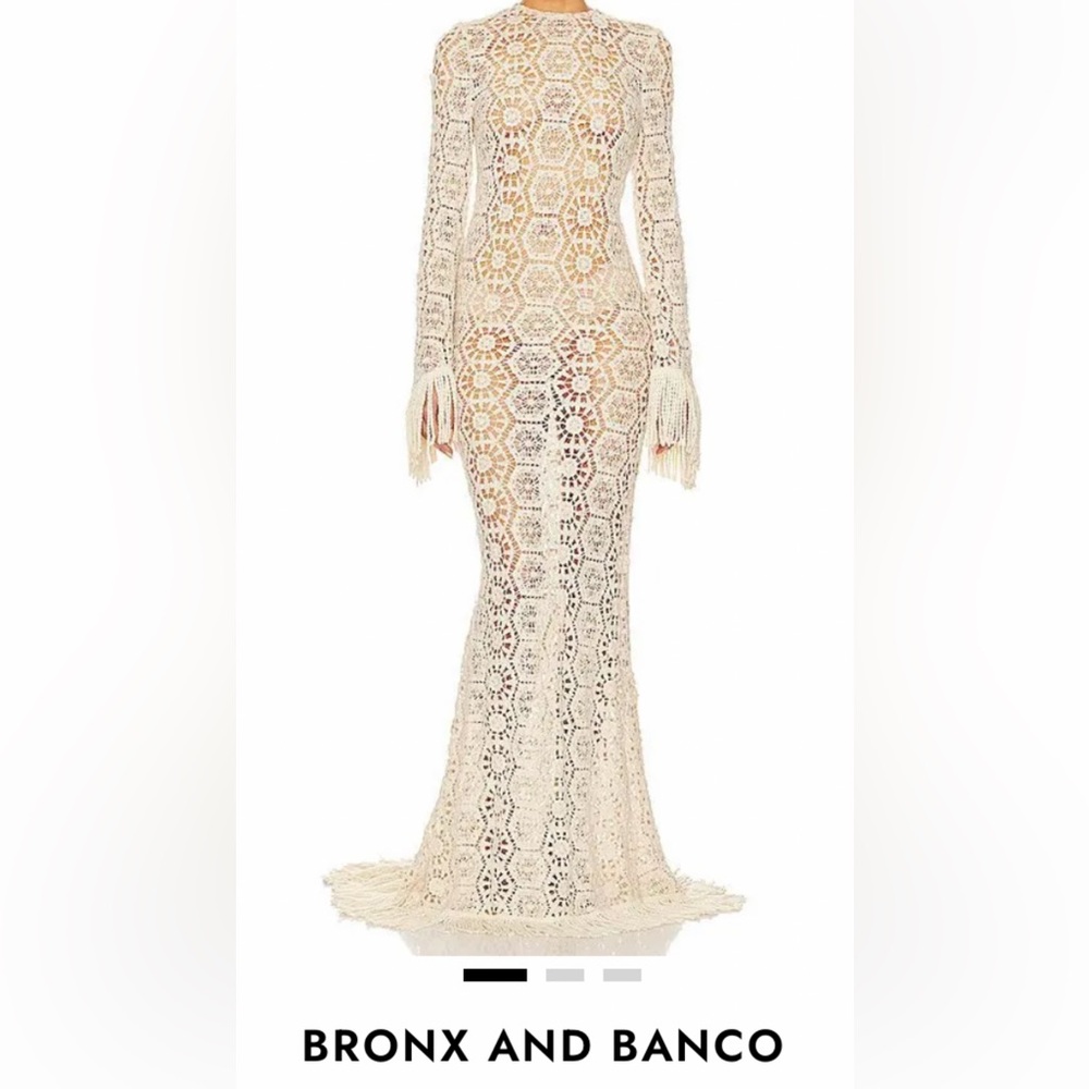 Bronx and Banco Cream Lace Maxi Dress